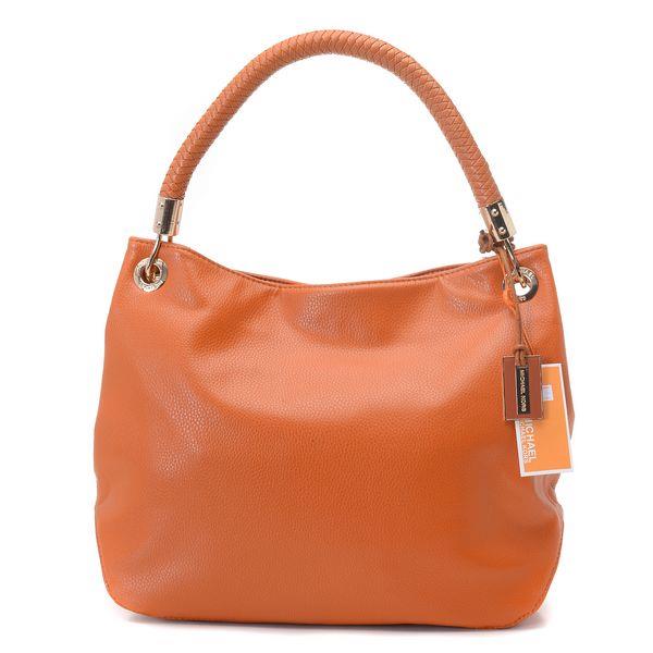 michael kors skorpios large shoulder veske tangerine skinn På Salg Engros nl8mk